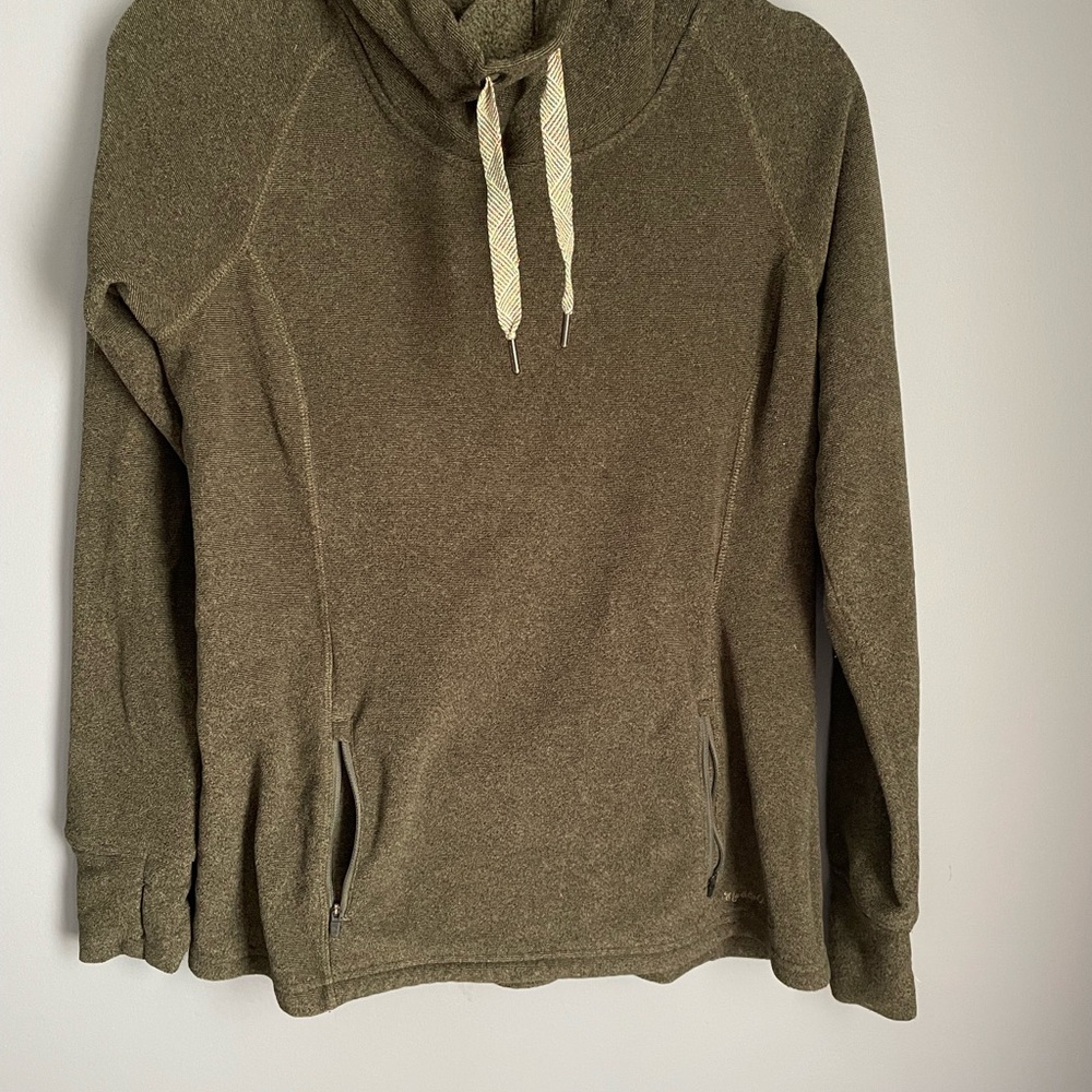 Olive Green Women's Cowl Neck Sweater